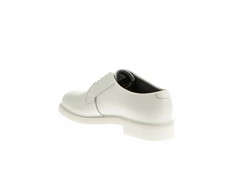 Bates Mens Lites White Leather Oxford Dress Shoe