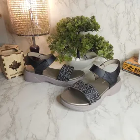 Black Wedge Sandals