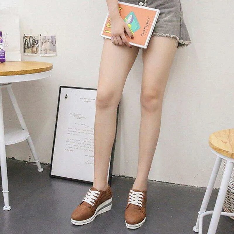 Breathable Wedge Heel Sneakers