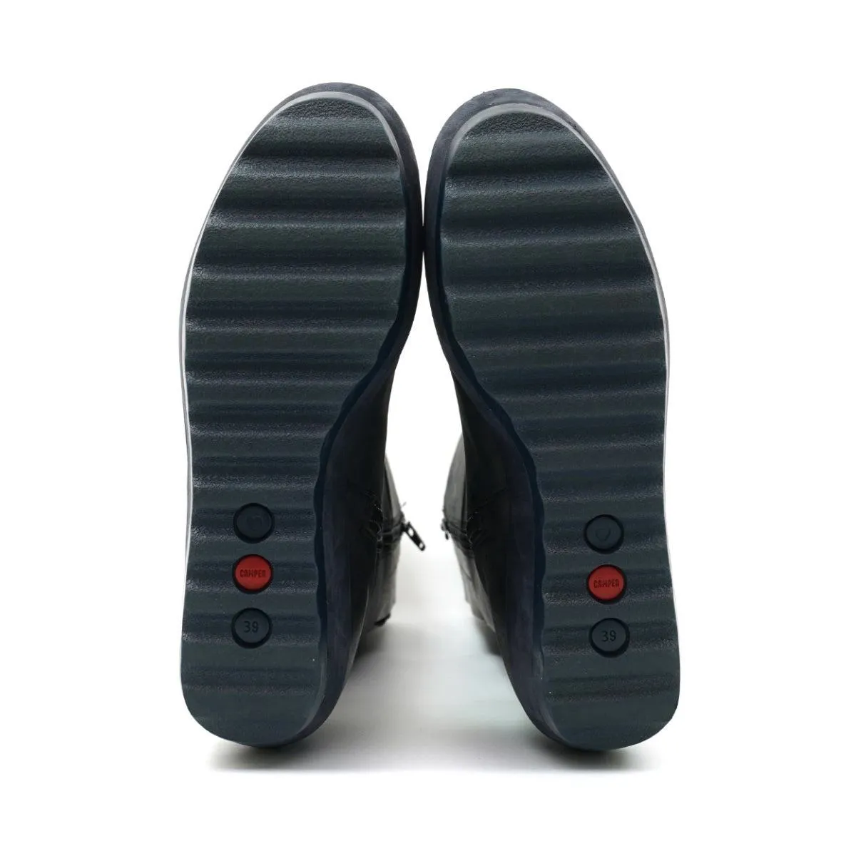 Camper Laika Platform High Boots Leather Blue Colour For Women