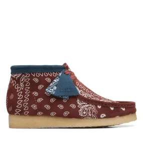 Clarks Originals Wallabee Boots Men's Brick Red Paisley Suede 26168826
