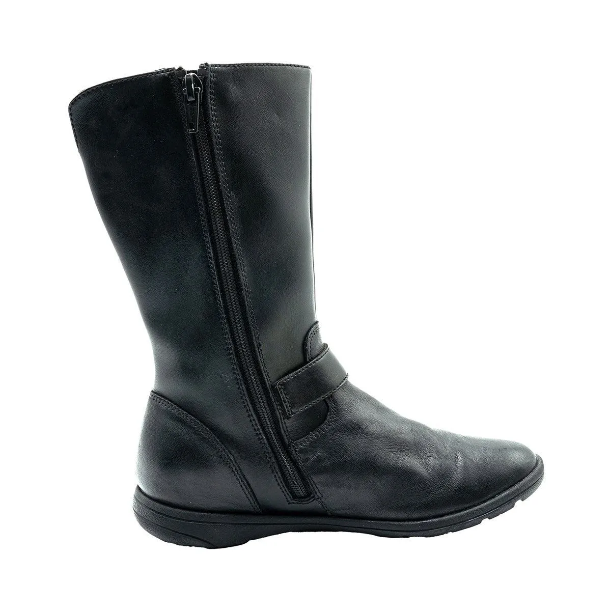 Clarks Venture Moon Ankle Boots Leather Black Colour For Kids