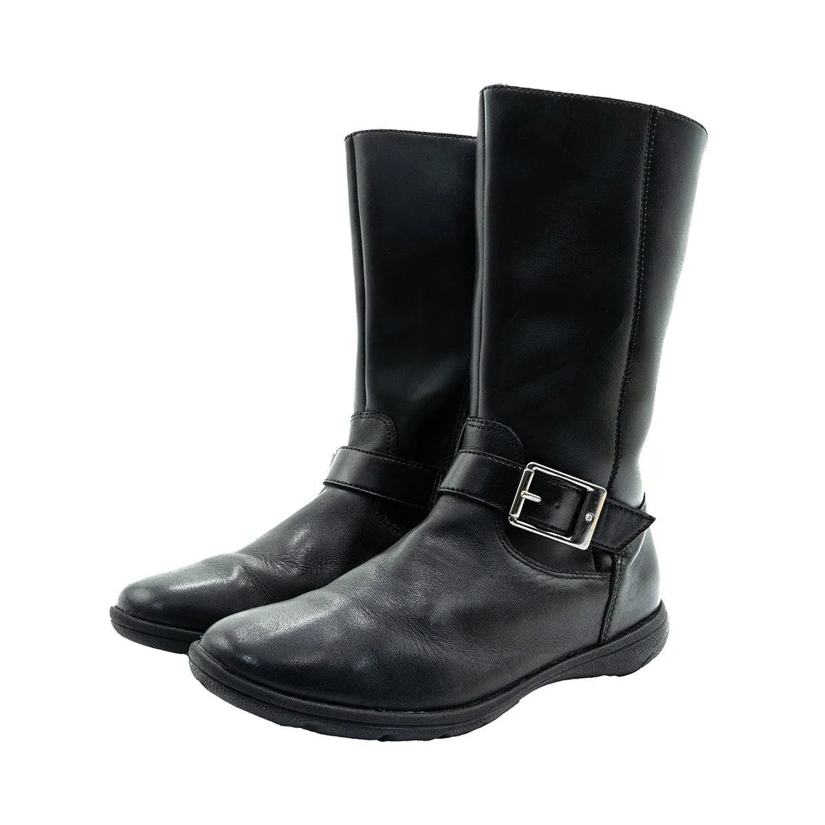 Clarks Venture Moon Ankle Boots Leather Black Colour For Kids