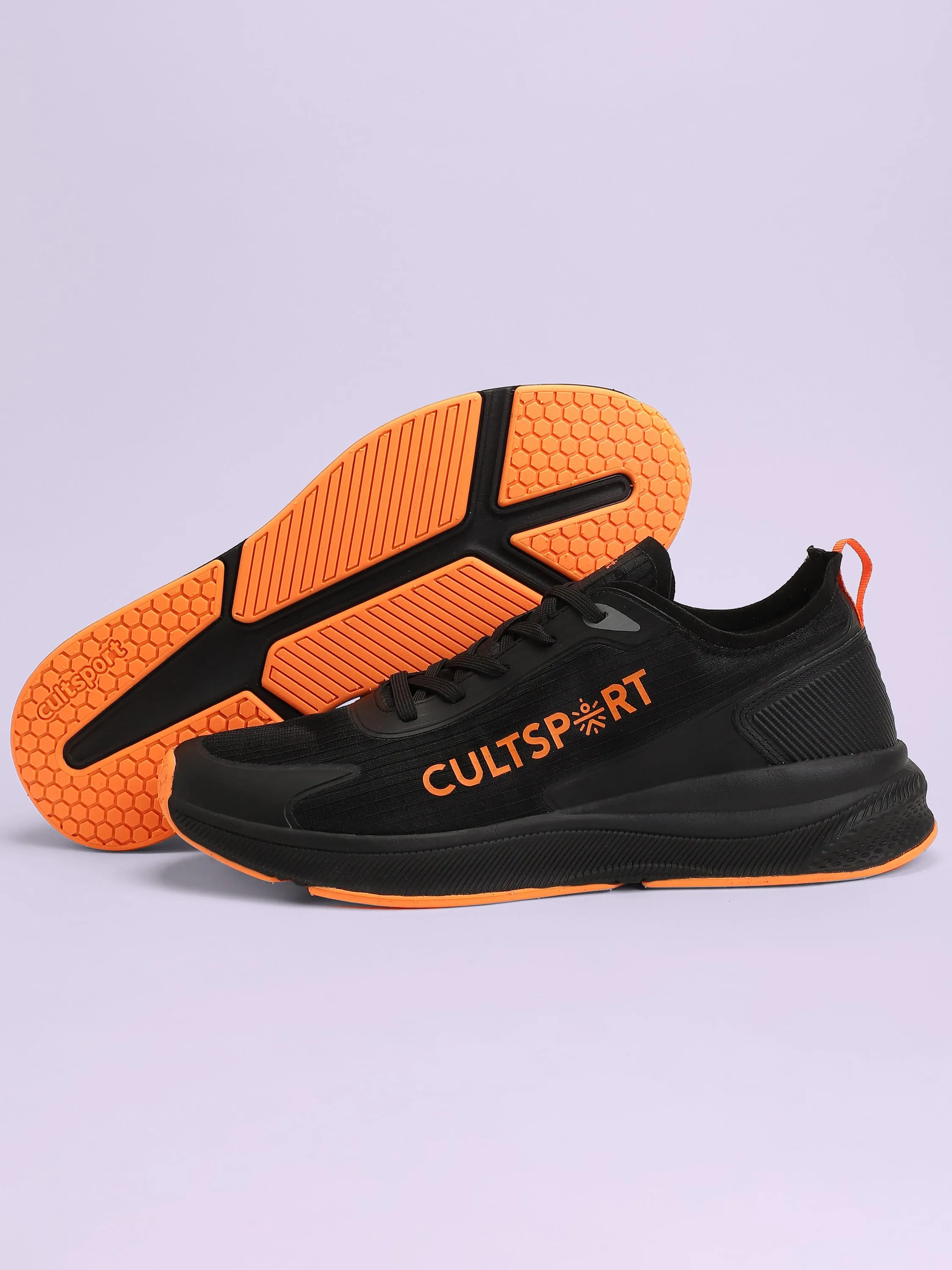 Comfort Men Running Shoes - Black/Orange