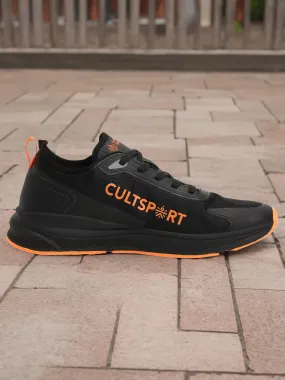 Comfort Men Running Shoes - Black/Orange