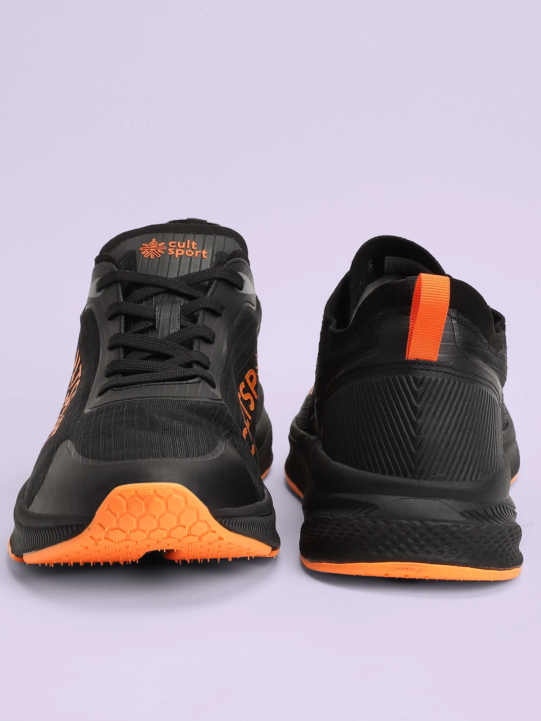 Comfort Men Running Shoes - Black/Orange