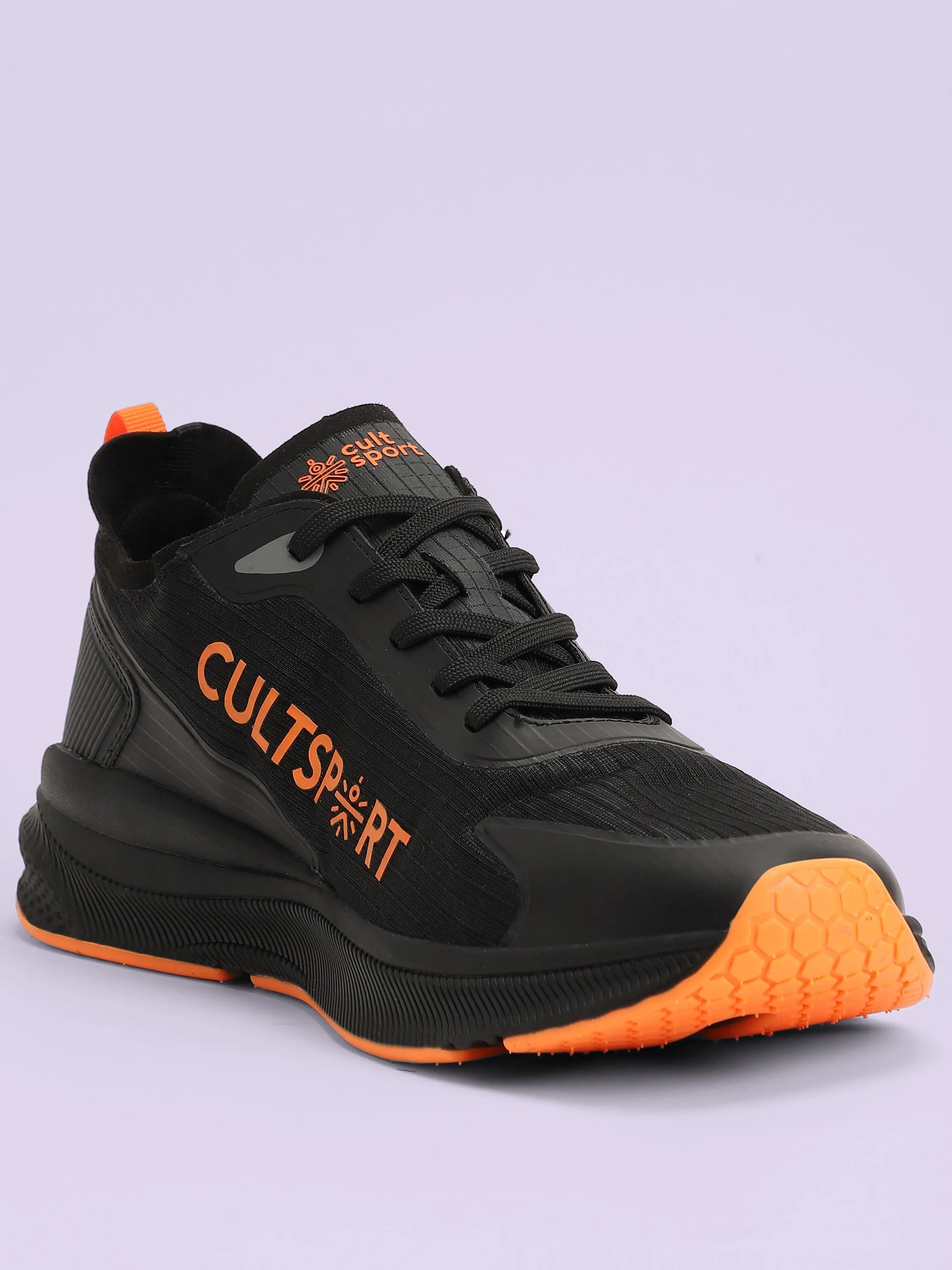 Comfort Men Running Shoes - Black/Orange