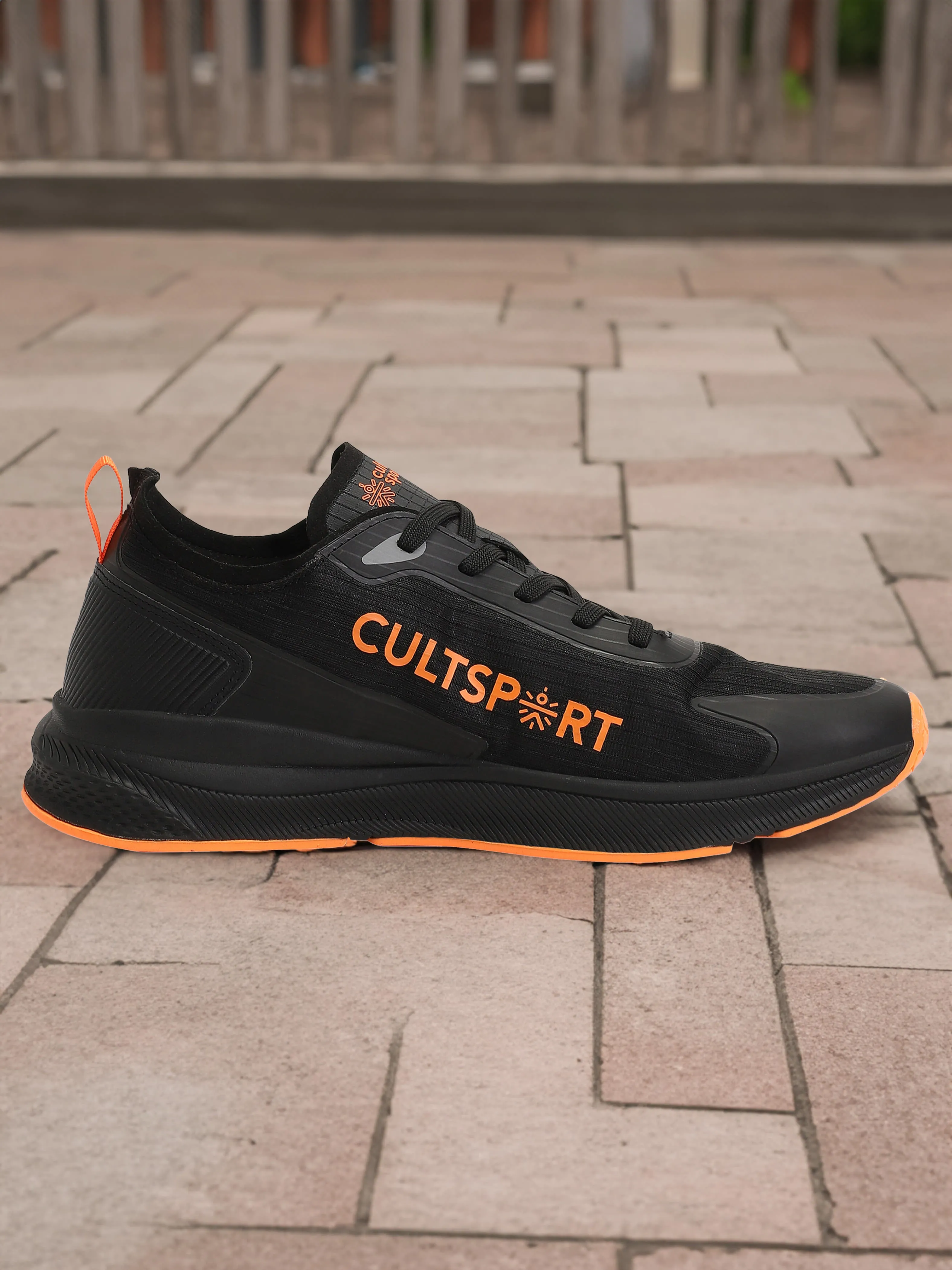 Comfort Men Running Shoes - Black/Orange