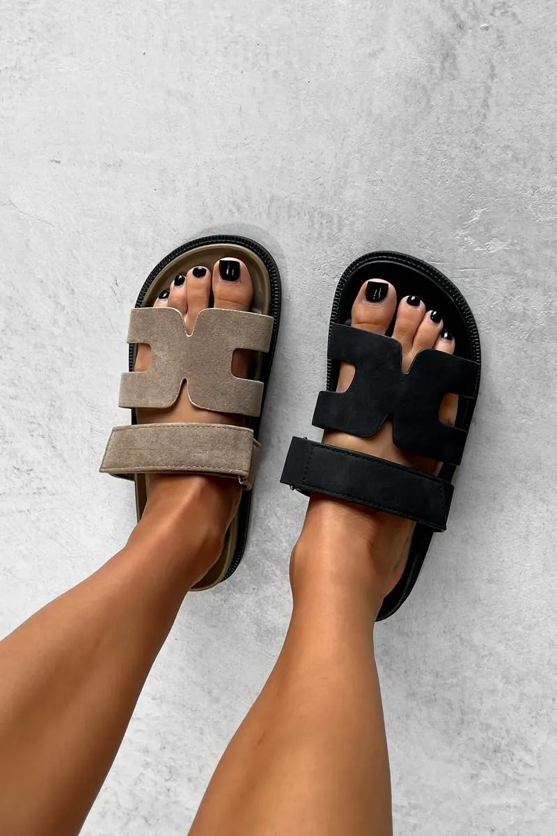 HARPER Gladiator Strap Sandal - Taupe