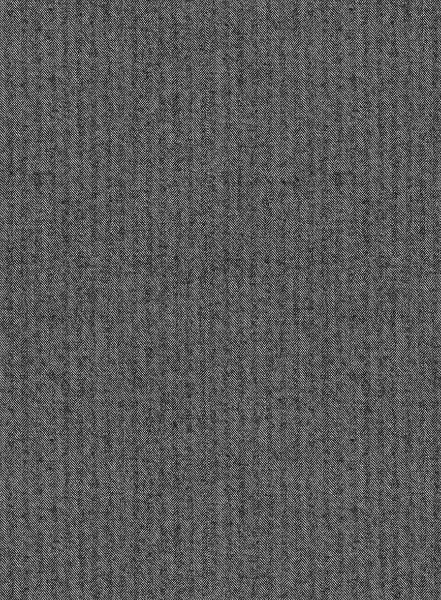 Herringbone Gray Flannel Wool Pants