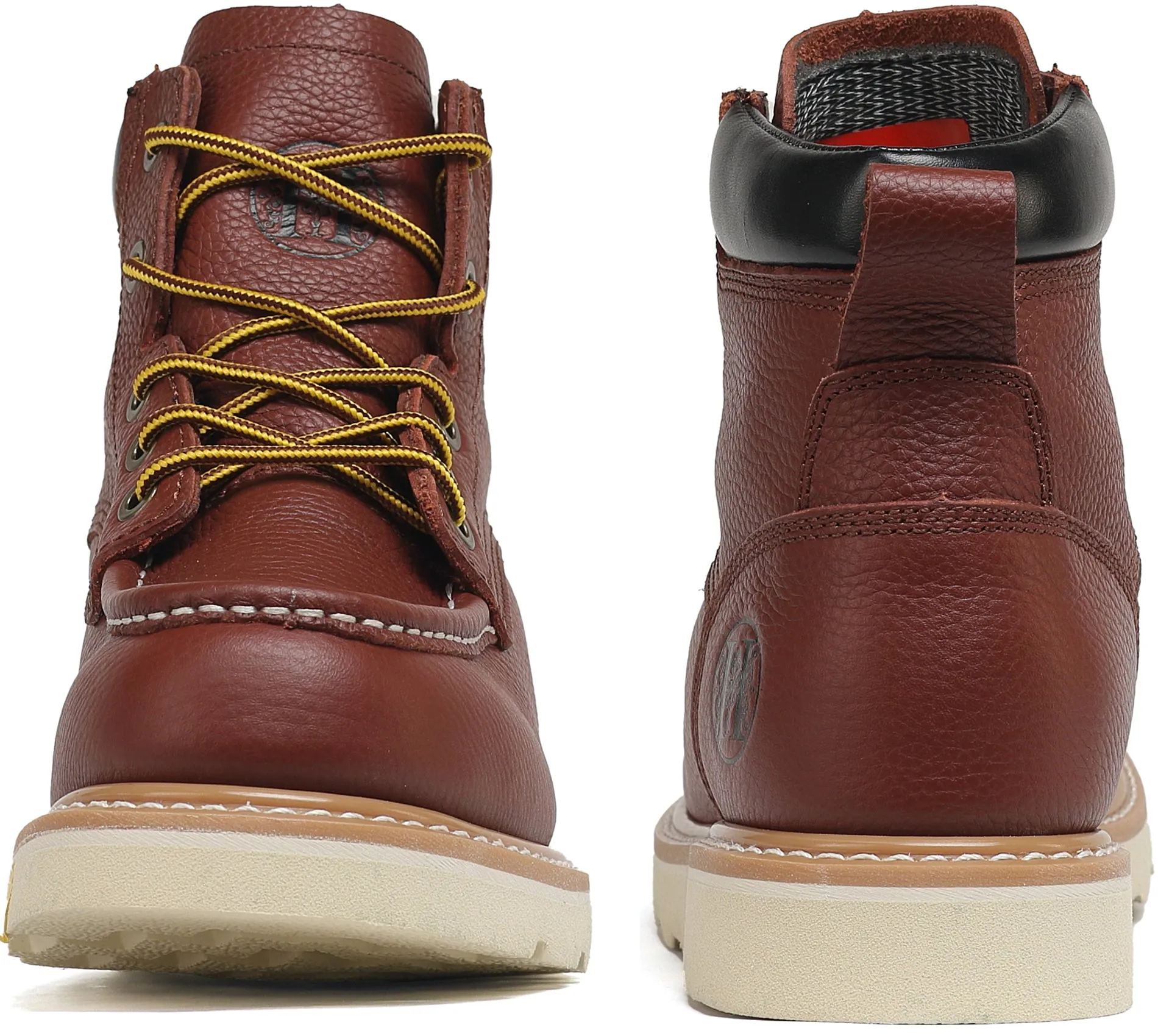 HVB 303 Men's 6" Soft Toe Non-Slip Water Resistant for Construction with Durable Rubber EVA Outsole Work Boots