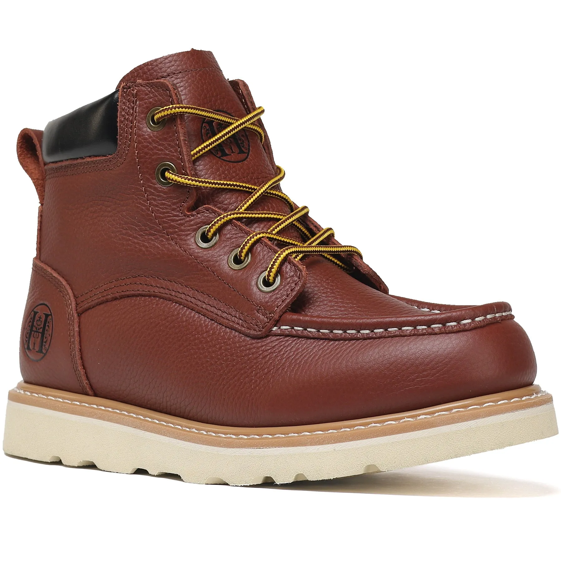 HVB 303 Men's 6" Soft Toe Non-Slip Water Resistant for Construction with Durable Rubber EVA Outsole Work Boots