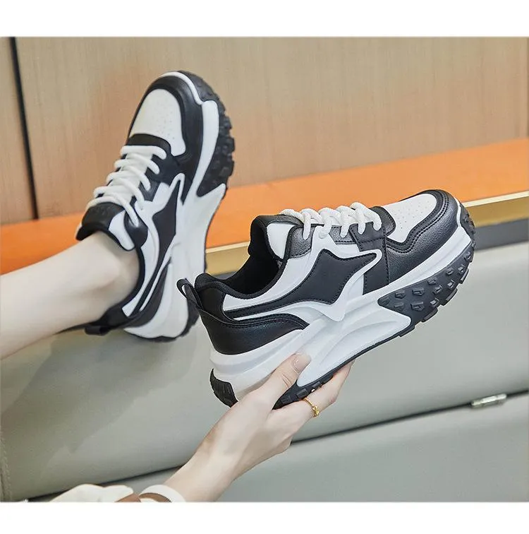Lace-Up Breathable Wedges Sneakers