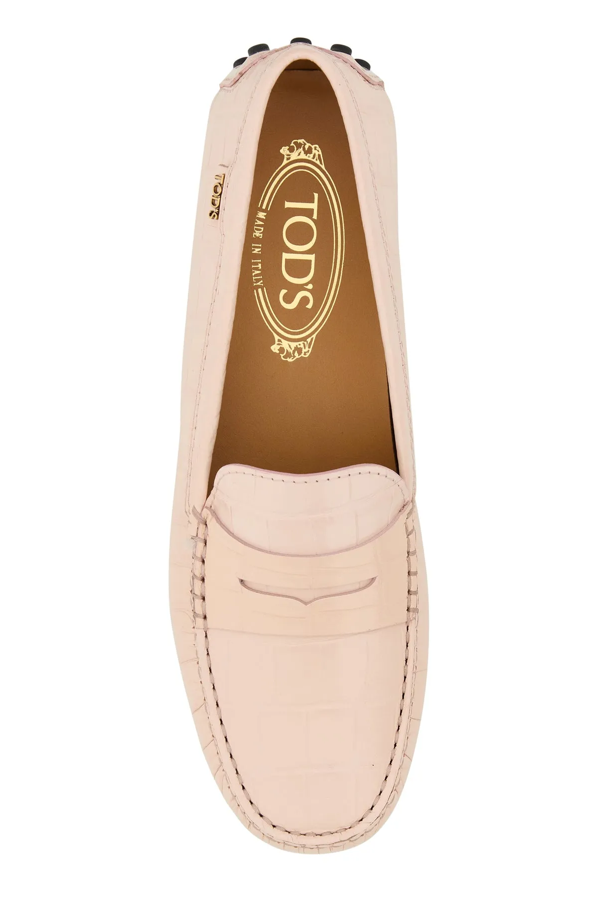 Light pink leather loafers