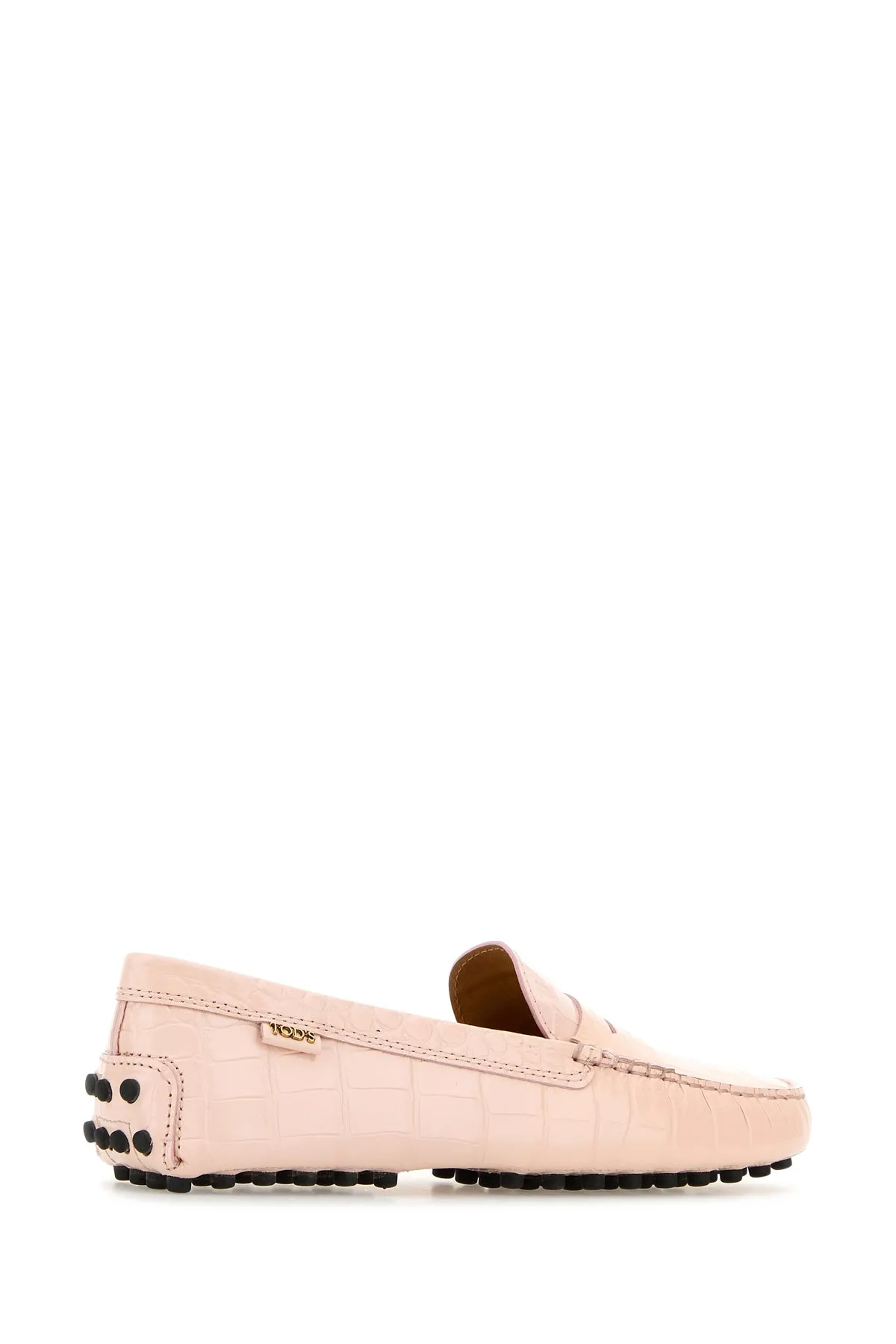 Light pink leather loafers