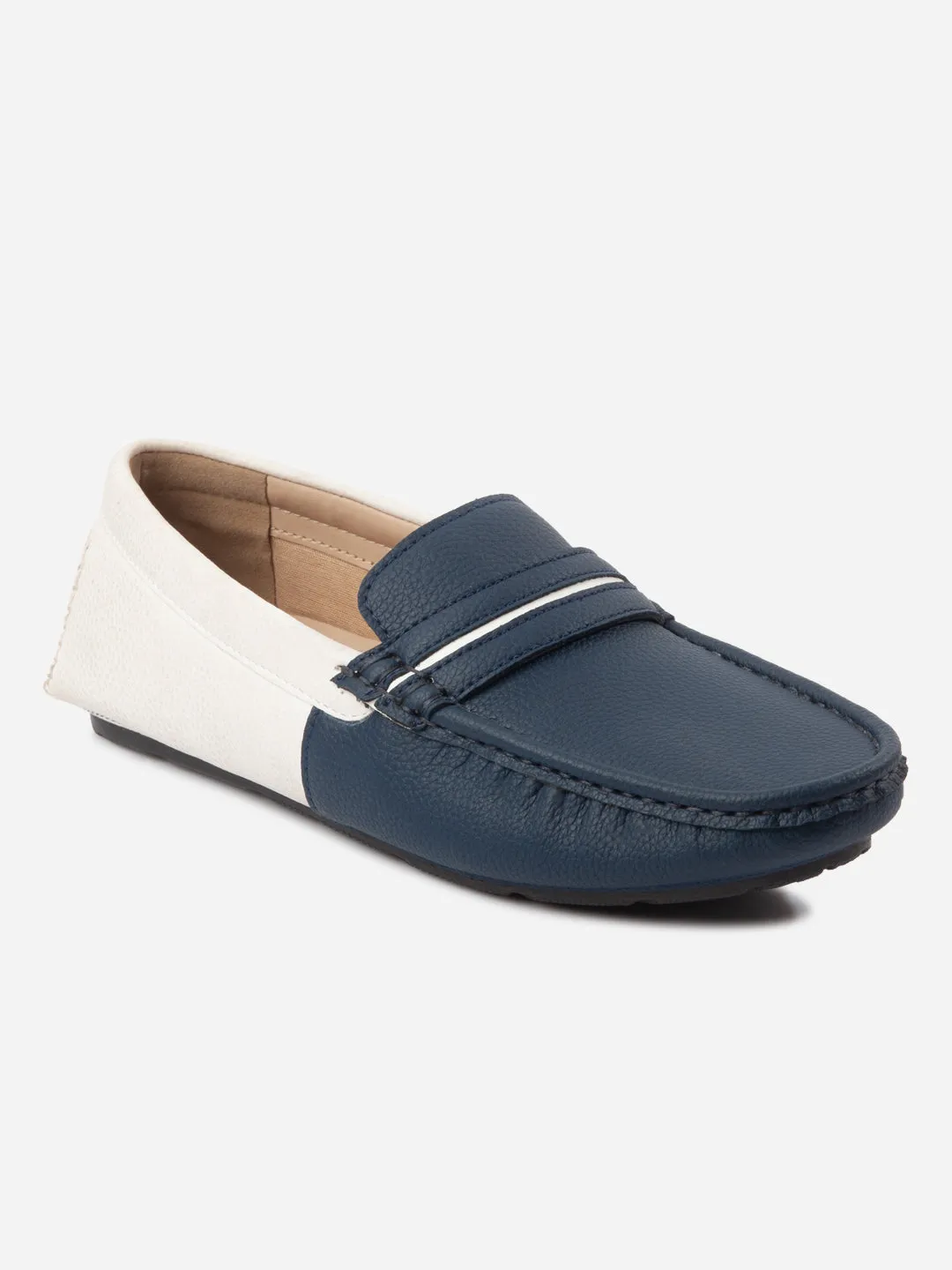 Men's Navy White Multi Color Loafer (IX4106)