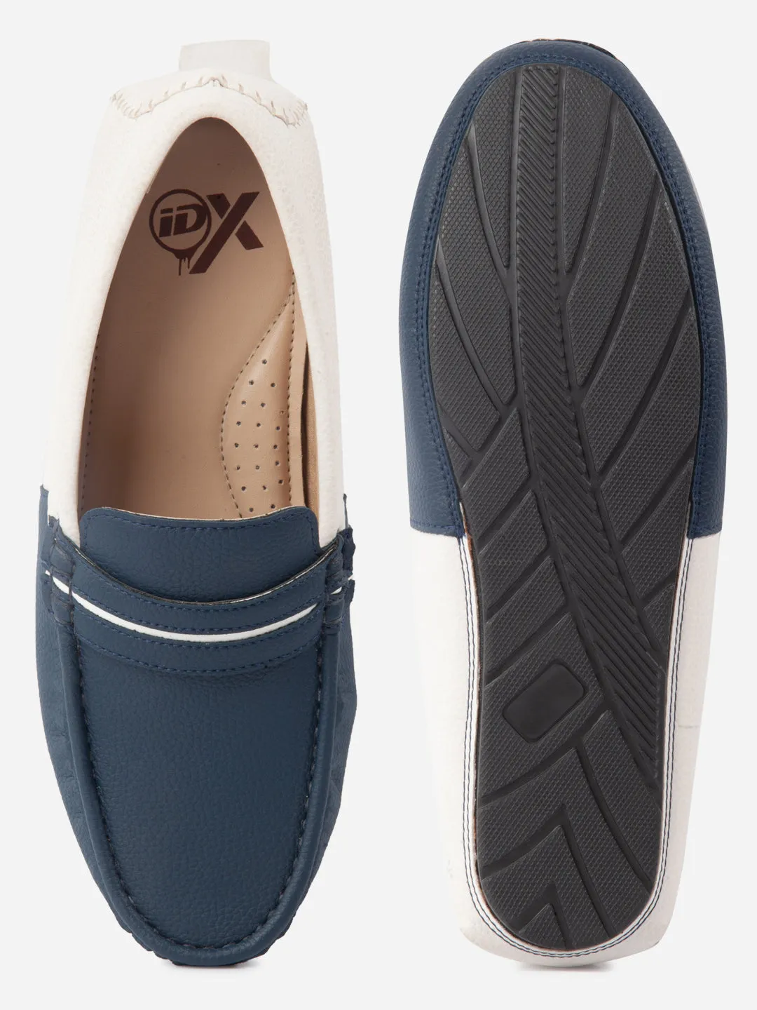 Men's Navy White Multi Color Loafer (IX4106)