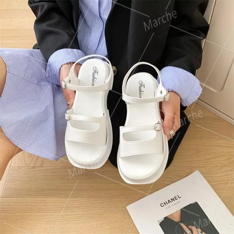 NEW Sandals for Wide Feet / Elegant White Shoes / Elegant White Sandals / Wide Feet Footwear / White Sandals / White Wedge Sandals Size 9/9.5