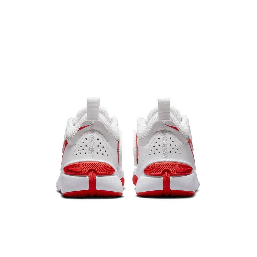 Nike Team Hustle D 11 Big Kids' Basketball Shoes (GS) 'White/Red'