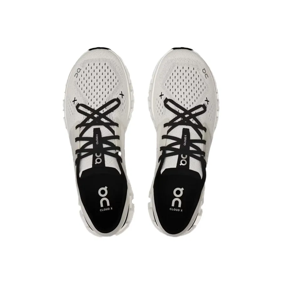 On Cloud Women's Cloud X4 Running Shoes- Ivory/ Black