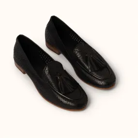 Perforated Loafer - Black