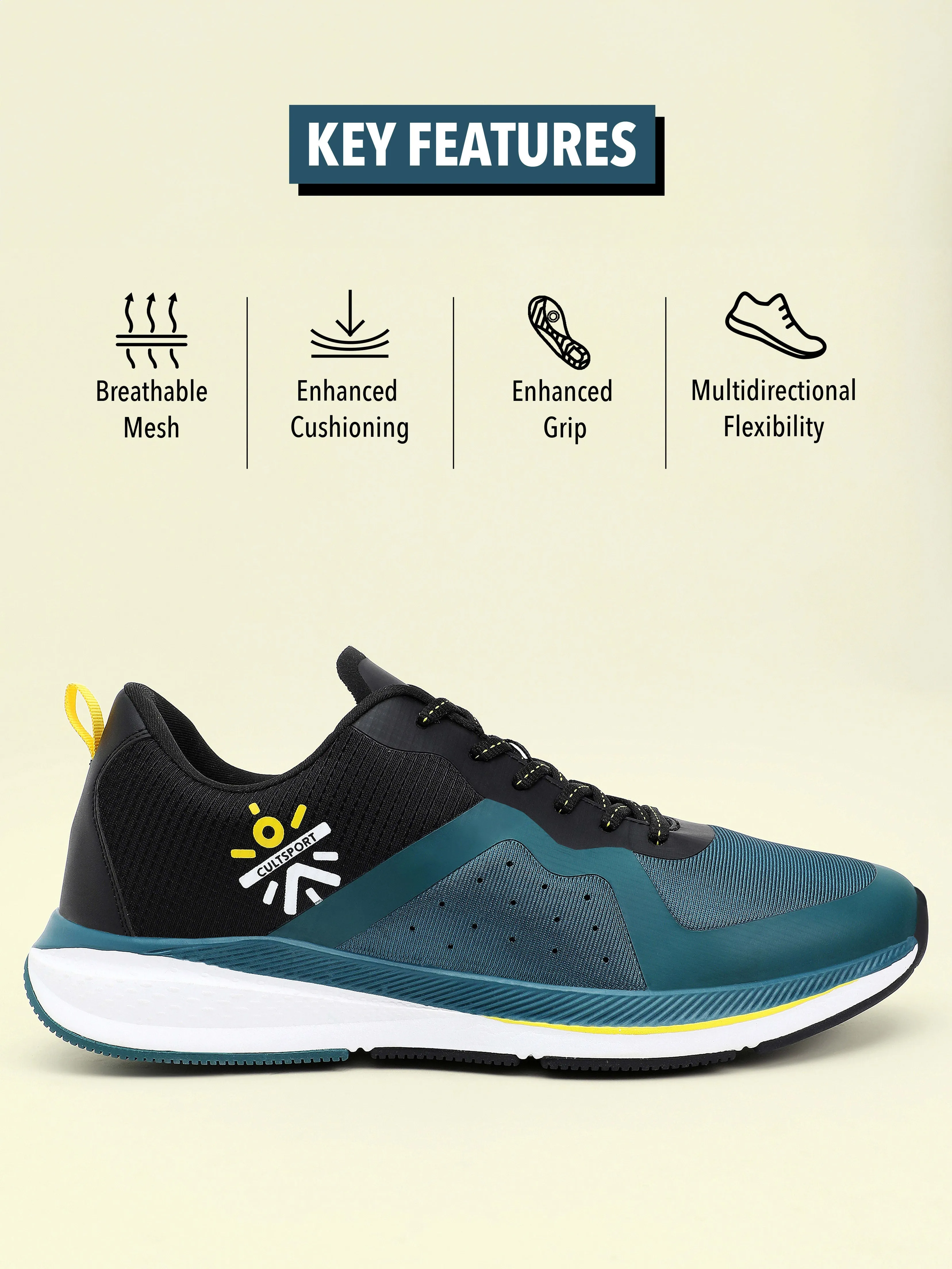 Speedster Men Running Shoes - Black/ Dark Teal
