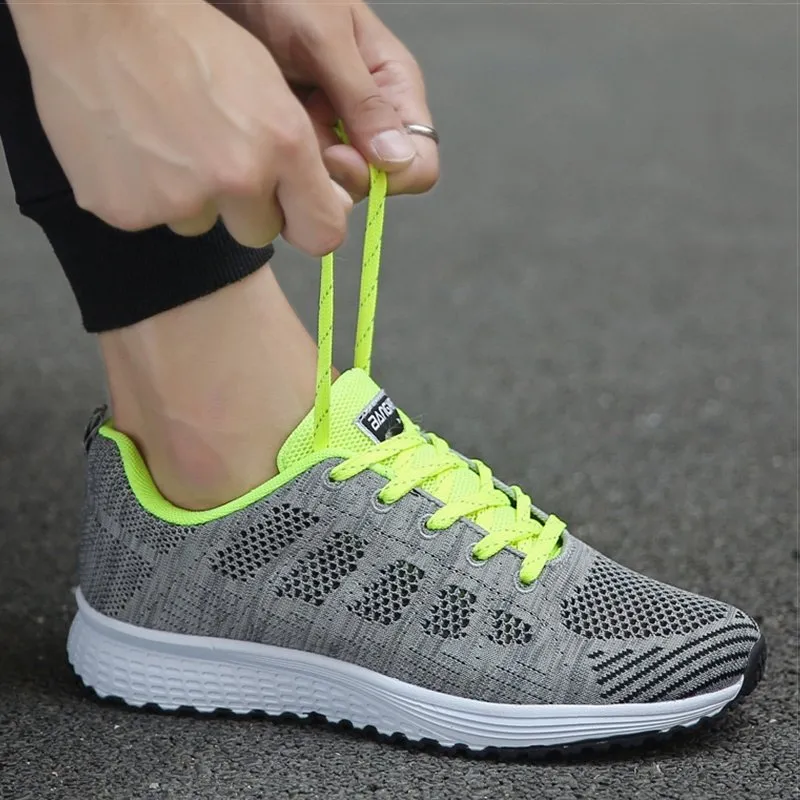 Women Lace-Up Mesh Light Breathable Shoes