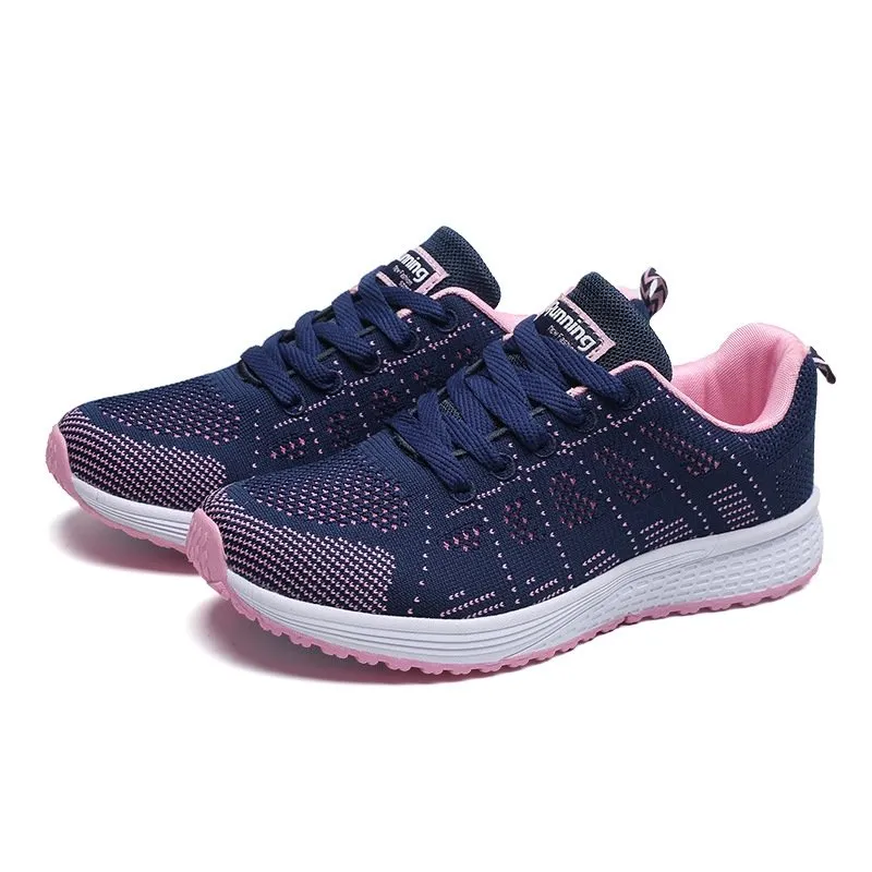 Women Lace-Up Mesh Light Breathable Shoes