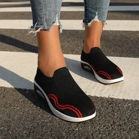 Women's Fly Knit Breathable Slip-On Sneakers 69267381C