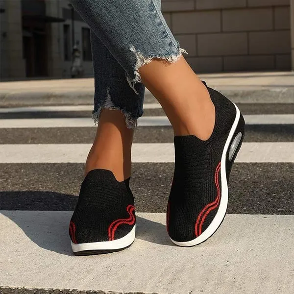 Women's Fly Knit Breathable Slip-On Sneakers 69267381C