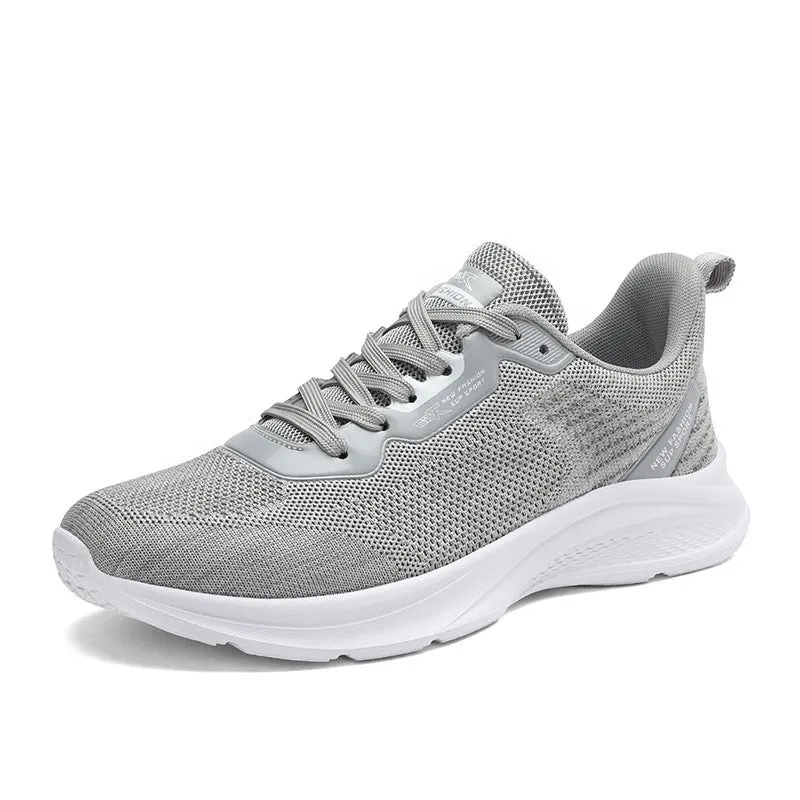 Womens Knitted Lace-up Breathable Sneakers